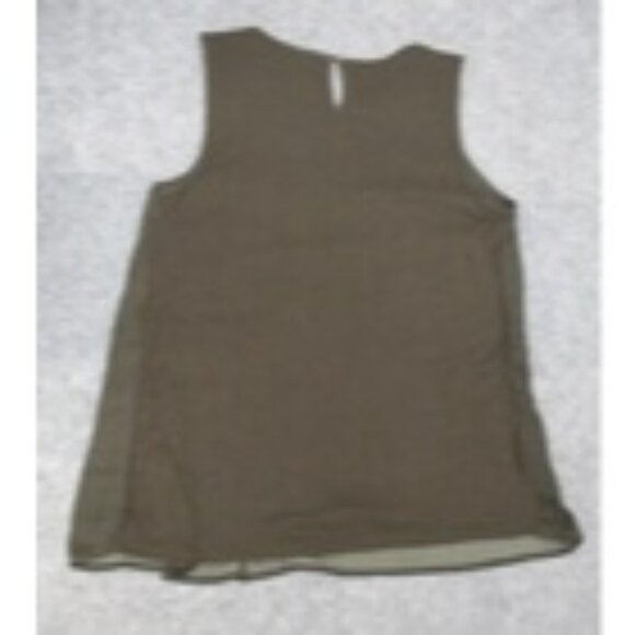 Dolan Womens Tank Top Medium Left Coast Collection Green Sleeveless Pleated New - Picture 8 of 16